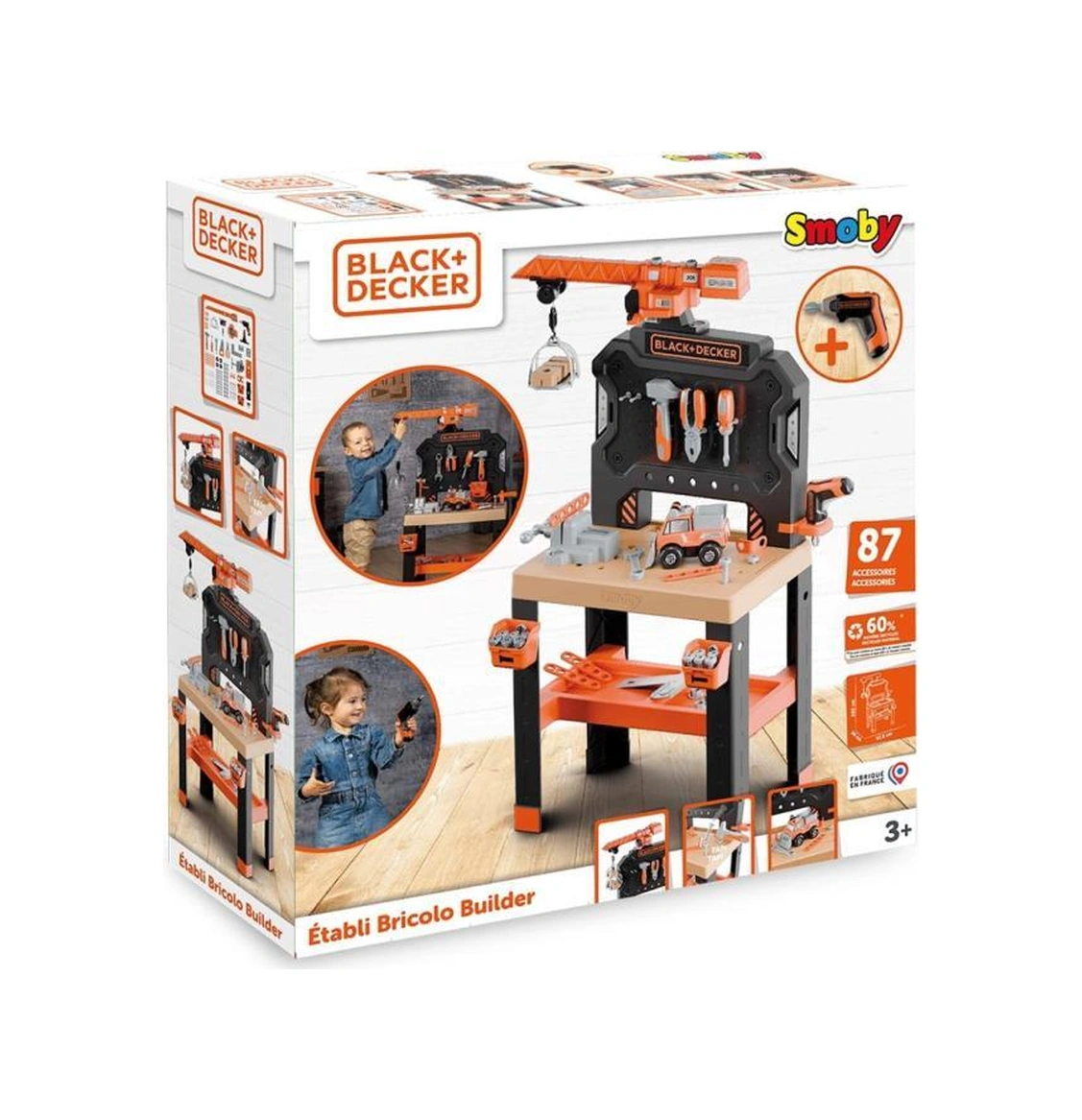 Smoby Black & Decker Vinçli Çalışma Tezgahı 360741