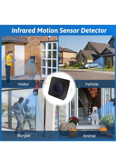 Solar Driveway Alarmı 984ft Uzun Menzilli Kablosuz