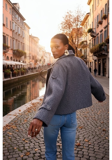 Antrasit Astarlı Kaşe Ceket 286 Antrasit