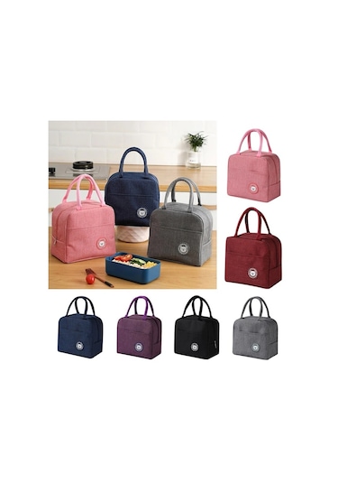 Taşınabilir Isı Yalıtımlı Öğle Yemeği Kutusu Soğutucu Çanta F2 Gri