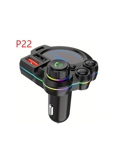 Honeybeeshop P22 Kablosuz Araç Mp3 Çalar El Free Arama Mono Ses Kablosuz Bağlantı Pd 20w Qc 3.0 Uyumlu Araç Priz 36v Pil Gerektirmez