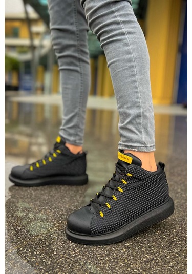 Ch111 Gst Milano Erkek Bot Sıyah - Sarı Çok Renkli