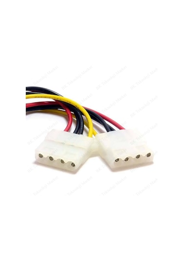 4 Pin Molex Power Çoklayıcı 1 Giriş 2 Çıkış - 2 Adet