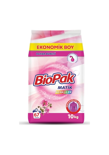Biopak Matik Toz Deterjan 10kg Renkliler