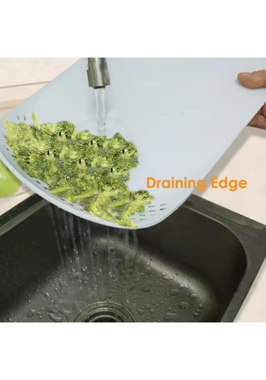 Kesme Ve Kesme Tahtası Kevzi İle-meyveleri Ve Sebzeleri Kesmek Ve Yıkamak İçin 2'si 1 Arada Mutfak Aleti-bpa İçermeyen, Bulaşık Makinesi Güvenli Çam