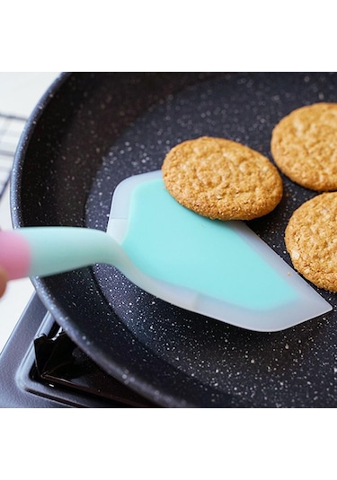 Pembe 1 Adet Silikon Spatula Mutfak Eşyaları Sığır Eti Yumurta Mutfak Kazıyıcı Geniş Pizza Pişirme Aracı Kürek Yapışmaz Spatula Pişirme Gereçleri