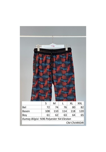 Desenli Erkek Şort Kapri Mayo Rks-04 Remsa Mayo Siyah