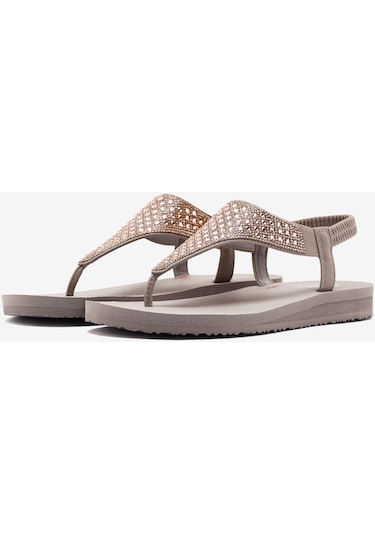 Skechers Meditation - Rockstar Kadın Bej Sandalet 119770 Tpe Bej Skechers Meditation - Rockstar Kadın Bej Sandalet 119770 Tpe Bej