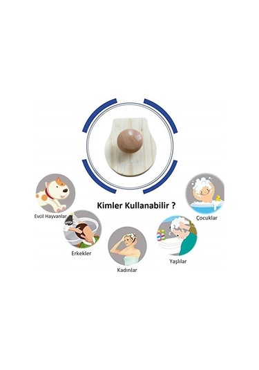 Land Of Myth Yumuşak Dişli Saç Derisi Masaj Şampuan Fırçası-AHŞAP