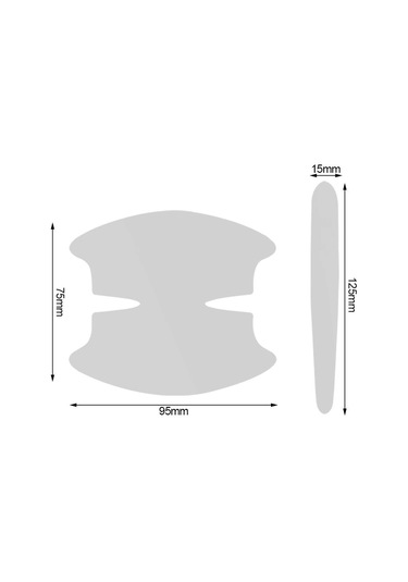 Seametal 8 Adet Tpu Araba Kapı Kasesi Çizilmez Etiket Temizle Kapı Kase Kolu Koruma Etiket Araba Aksesuarları