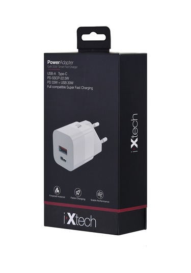 Ixtech 6971202170683 33w Akıllı Hızlı Şarj Cihazı Beyaz