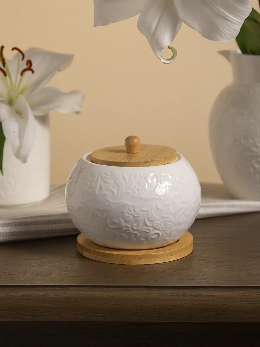 Lefard Muse Kapaklı Ve Standlı 450 Ml Şekerliği 374033720 Beyaz