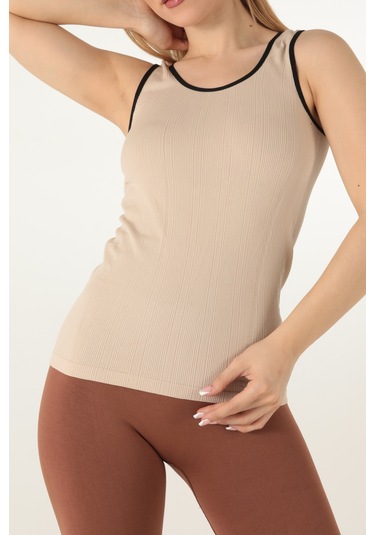 Gigotto Kadın Seamless Fitilli Atlet 001