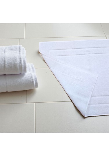 Vionte Banyo Ayak Havlusu Beyaz Otel Serisi 320gr 50x70 Beyaz