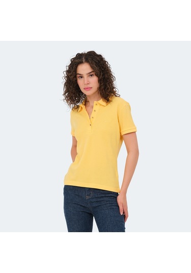 Slazenger VERA I Kadın Polo Yaka Sarı Tişört