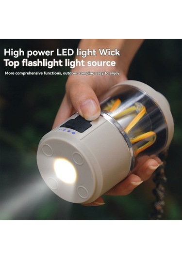 Pazly Usb Şarjlı 180lm Cob Kamp Lambası, Beyaz Ve Sıcak Işık Beyaz