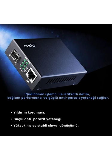 Cudy MC100GSA-20 Single Mode 20 Km Metal Switch