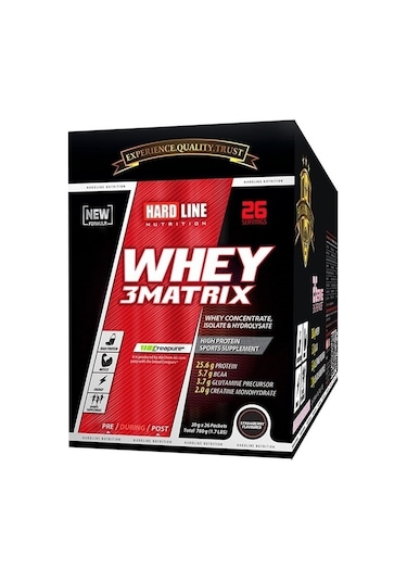 Hardline Whey 3Matrix Protein Tozu 30 Grx26 Saşe +Ücretsiz Kargo