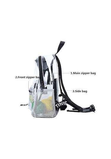 Sones Tınyat T9051 Bayanlar Jöle Çanta Su Geçirmez Pvc Şeffaf Sırt Çantası Turuncu