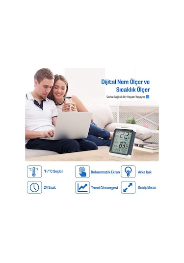 ThermoPro TP55 Termometre İç Mekan Dijital Sıcaklık ve Nem Ölçer - T07593