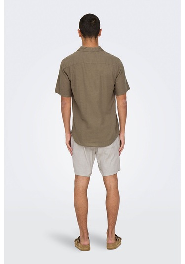 Only&sons Onscaıden Lıfe Ss Solıd R Kahverengi Erkek Gömlek Kahverengi