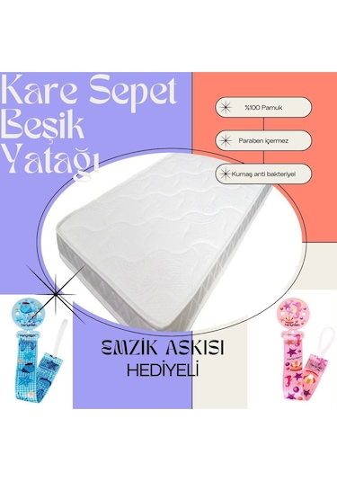 Sitehome Bebek Beşik Park Sünger Yatak 40x80x8