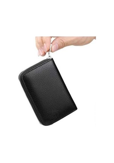 Zyzqstore Septwolves Black Leather Metal Clasp 10-card Holder Wallet Siyah