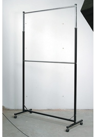 Vitrinraf Tekerlekli Stand Askılık Esek Çift Katlı Askılık