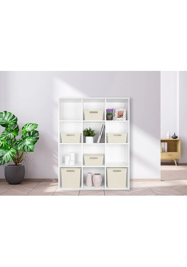 El Casa Kapaklı Saklama Kutusu, 23 Litrelik Düzenleyici 200706798 Fildişi