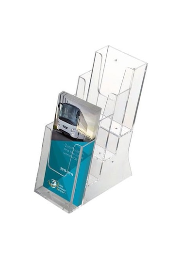 Masaüstü Broşürlük 10x21cm 1/3 A4 4 Katlı 1 Adet