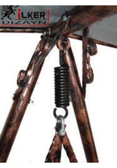 Ilkerdizayn Yataklı Masalı Ferforje Bahçe Salıncağı