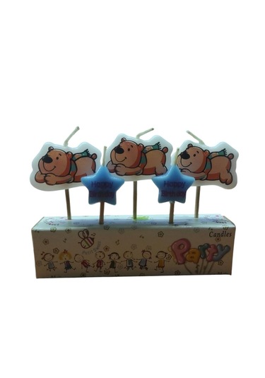 Kika Joy Deseni Doğum Günü Mumu Ayıcık