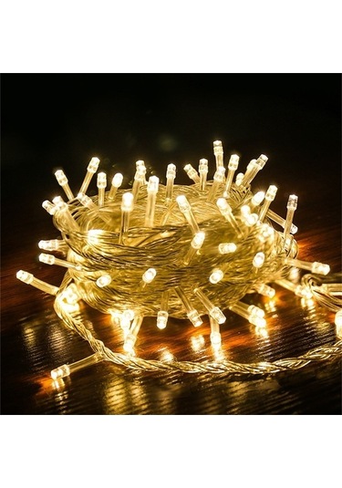 Besthome1 50m Led Dize Işıklar Noel Yeni Yıl Çelenk Dekorasyon Sokak Odası Ev Bahçe Dış Mekan Kullanımı 400 Led Kırmızı Fişli Diğer