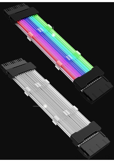 Gajeena Anakartla Senkronize Argb Işıklandırma 2x8p Uzatma Kablosu - Siyah Renkli Led Aydınlatma Ekstansiyonu