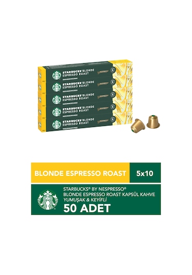 Starbucks By Nespresso Blonde Espresso Kapsül Kahve 5 X 10 Adet Kapsül Kahve