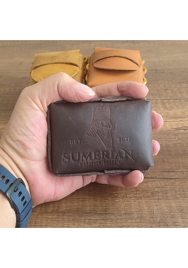 Sumerian Leather Craft  Deri Sigara Kılıfı Kahverengi