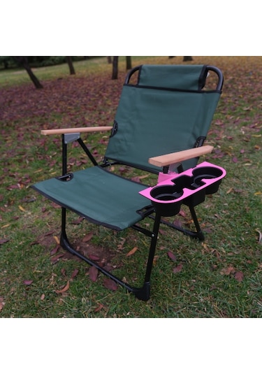 Bardak Tutucu Bardaklık Kamp Sandalyesi Aparat Pembe Renk Pembe