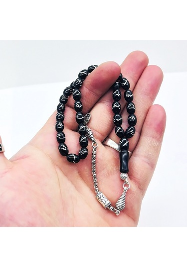 Yan Yarma Ve Baklava Dilimi İşlemeli Gürcistan Taşı Tesbih