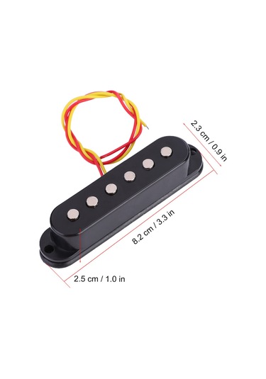 Hfambition St Elektro Gitar Telsiz Mikrofonu Manyetik - Titreşimden Elektrik Sinyali Dönüştürücü, Ses Netliği Ve Sabit Tutma Özelliği, Siyah