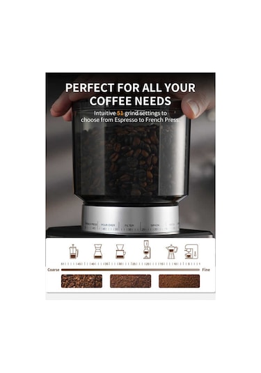 Vosco KD-CG018 200 W Barista Tipi Kahve Değirmeni