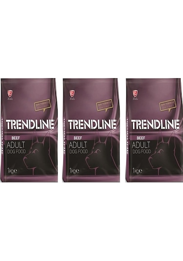 Trendline Biftekli Yetişkin Köpek Maması 3 x 1 KG