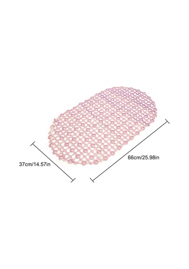 Folinda Banyo Suction Cup Anti-slip Mat: Pvc, Masajlı Boncuklu Tasarım, Yumuşak Ve Tabanlı, Mor Rengi, 66x37cm Mor