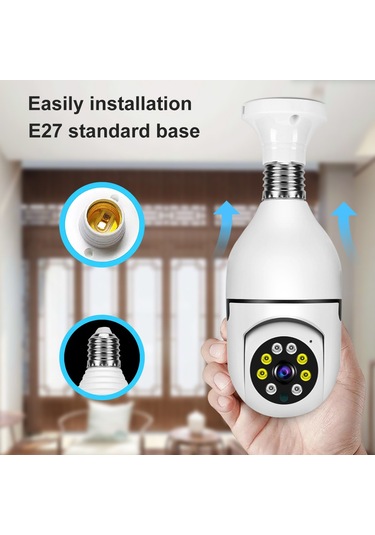 Ximistore9 2mp Kablosuz Güvenlik Kamerası: 360 Görüş, Çift Yönlü Ses, Hareket Algılama, Gece Görüşü, Akıllı Alarm, Uzaktan İzleme Beyaz