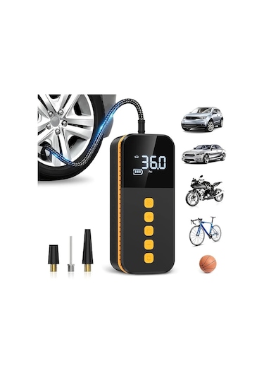 Willowhaven 3000mah Power Bankli Kablosuz Taşınabilir Araba Kompresörü Dijital Led Ekranlı 150 Psı