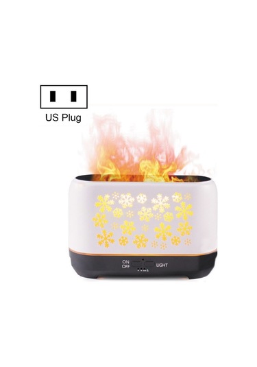 Masaüstü 3d Simülasyon Alev Tütsü Füme Makinesi Nemlendirici, Renk: Beyaz Abd Tak