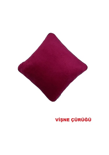 Yaratıcı Tasarım Kadife Kumaşa Biyeli Yastık Kırlent Kılıfı