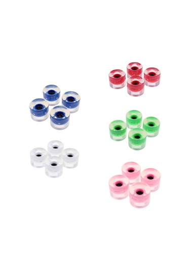 Homyl 4 Adet 60mm Light Up Kaykay Longboard Koyu-mavi Koyu Mavi Çok Renkli