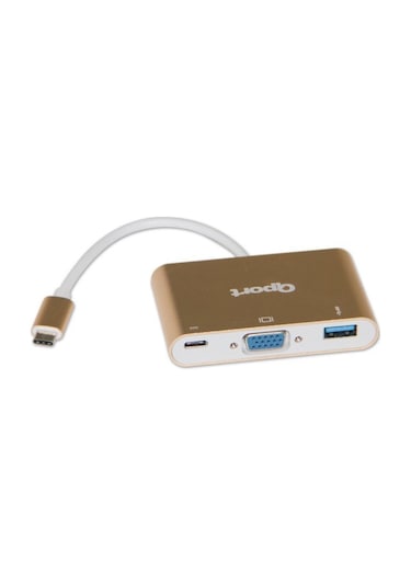 Qport Q-Tv03 Type-C To Vga+Usb 3.0+Type-CF 1920X1080P Çevirici
