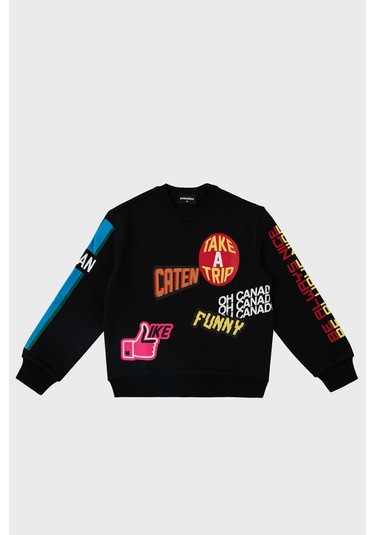 Dsquared2 Çocuk Sweat Dq0223-d00u7 Black Siyah Siyah