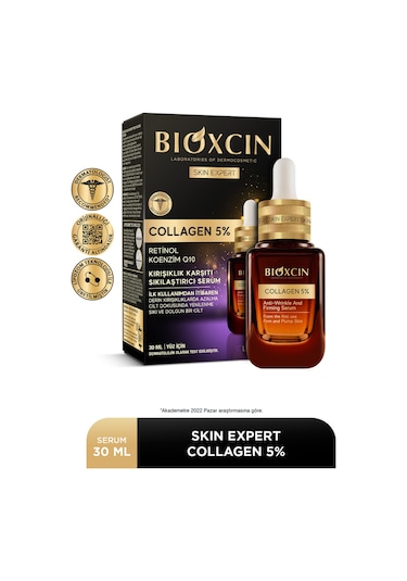 Bioxcin Collagen 5% Kırışıklık Karşıtı Sıkılaştırıcı Serum 30 ml - Koenzim Q10 Retinol